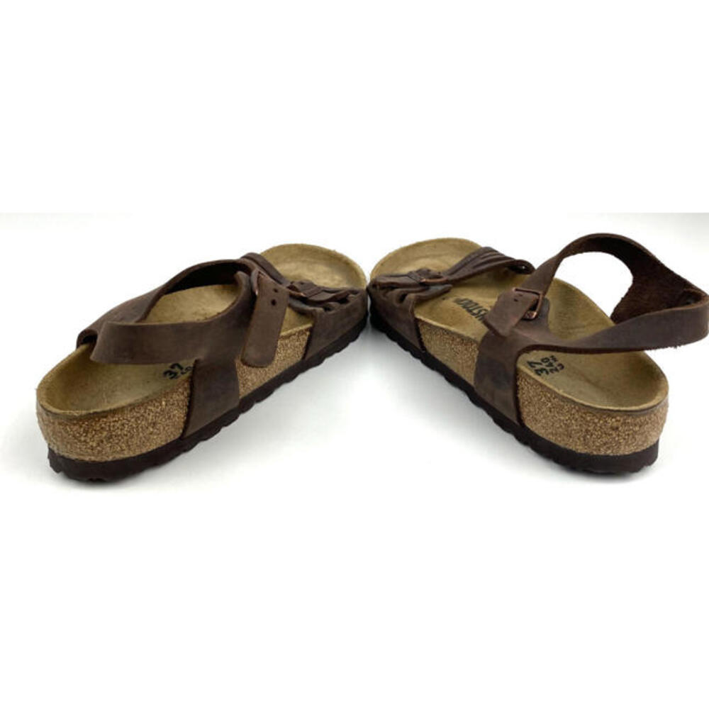 Birkenstock Sandals Women Bali Birkies Brown Habana Oiled Leather 37 240 L6 EUC - Picture 7 of 12